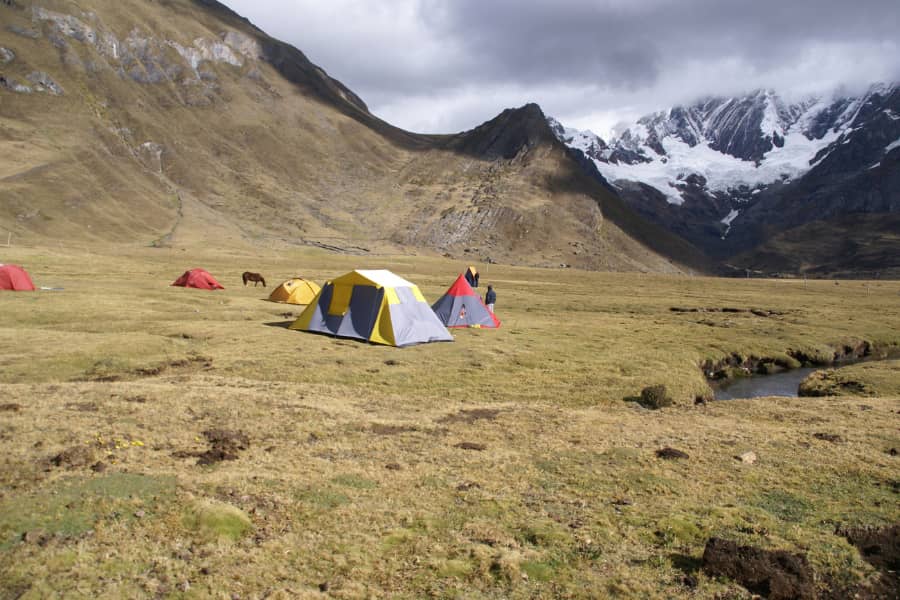 camping during trekking
