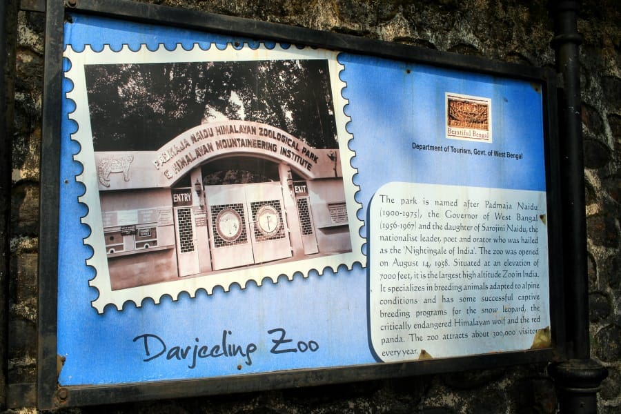 history of Darjeeling zoo