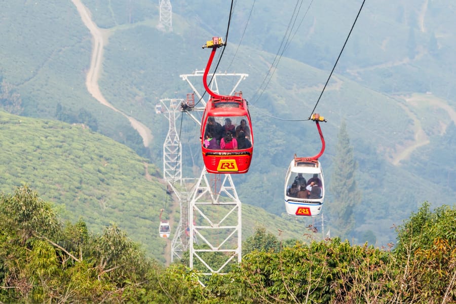 Darjeeling ropeway ride in summer