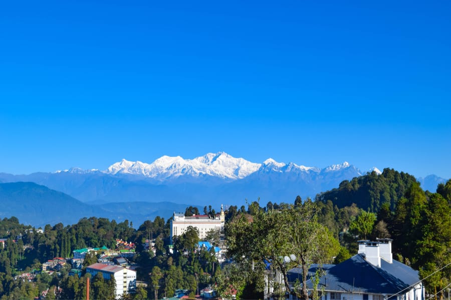 clear view of Kanchenjunga from Darjeeling in Autumn