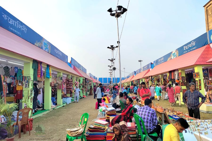 Inside handicraft fair Kolkata