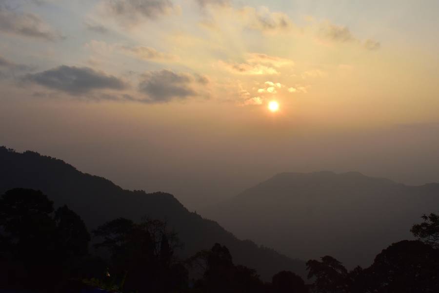 Sunrise from Tinchuley homestay