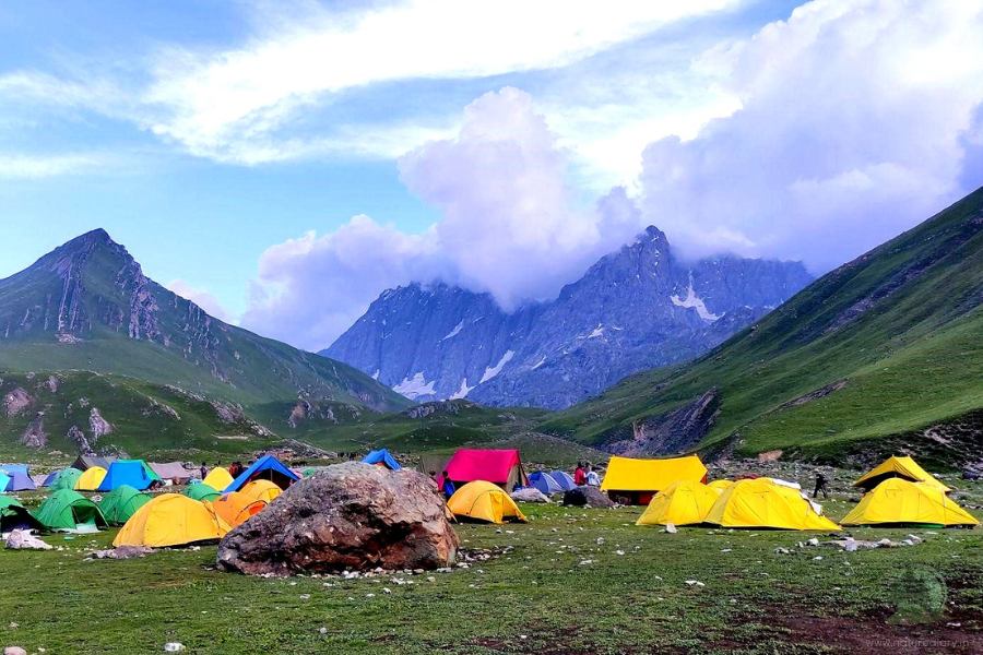Tents in Vishnusar campsite 
