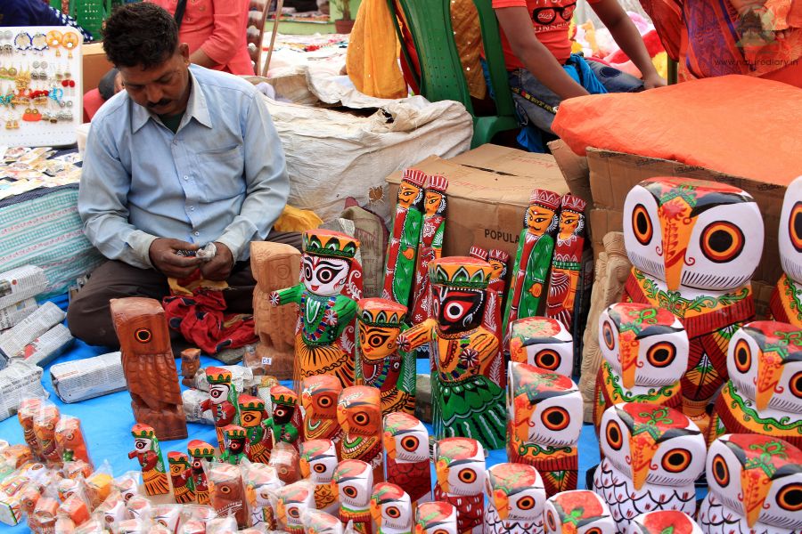 Artisan participating in handicraft fair