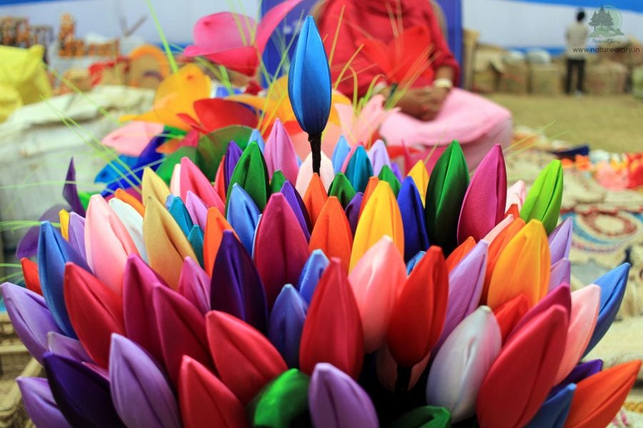 Floral decoration with vibrant colour